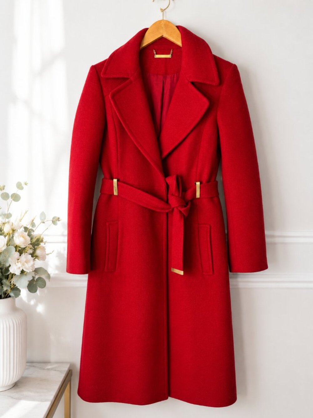 Diane Von Furstenberg Mikhaila Coat DVF 6 Wool Blend Red Jacket